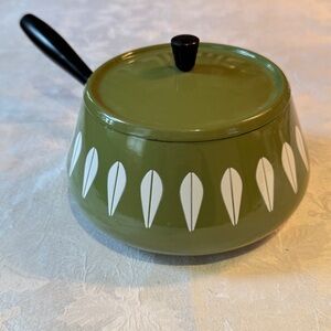 Green Catherineholm Enamelware Fondue Pot
